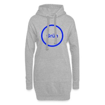 Grün - Hoodie-Kleid - Grau meliert - Vorne