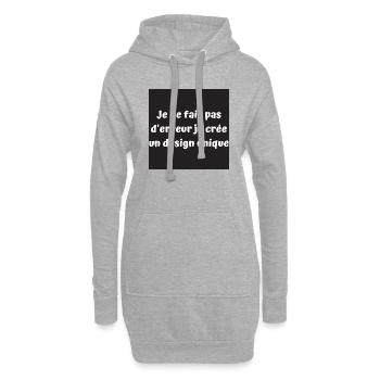 Bricoleur de génie ou maladroit - Sweat-shirt à capuche long Femme - gris chiné - Devant