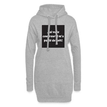 Bricoleur de génie ou maladroit - Sweat-shirt à capuche long Femme - gris chiné - Devant