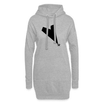 Chutes de pierres - Sweat-shirt à capuche long Femme - gris chiné - Devant