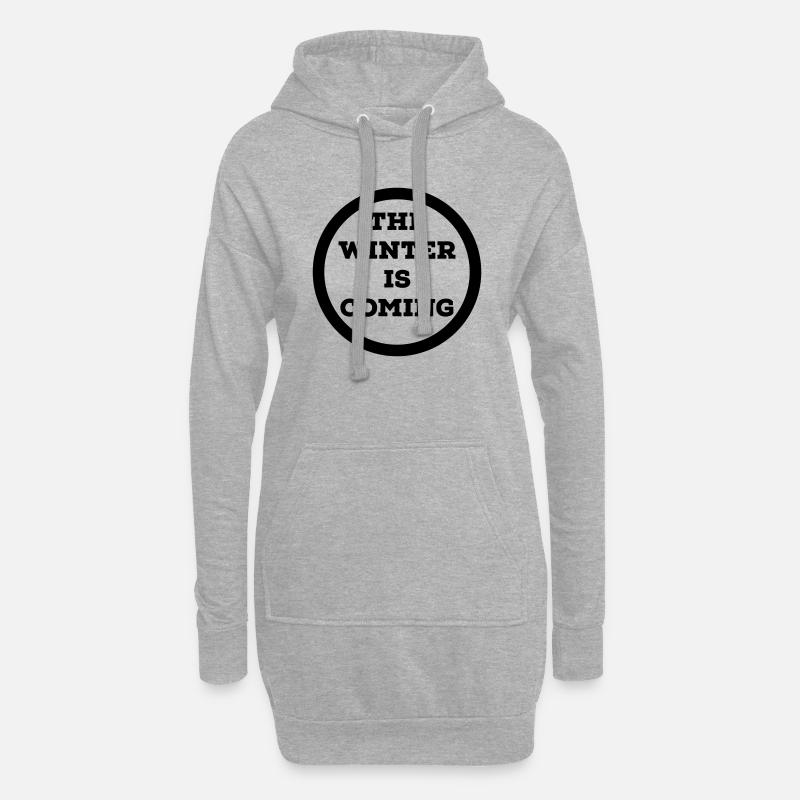 Winter - Hoodie-Kleid - Grau meliert