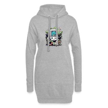 Vintage-Videospiel Nr. 5 - Hoodie-Kleid - Grau meliert - Vorne