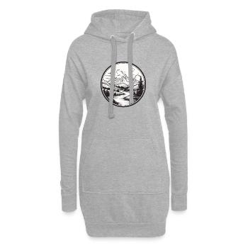 Landschaft Emblem - Hoodie-Kleid - Grau meliert - Vorne