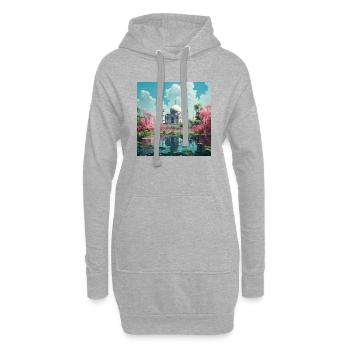 Le Taj Mahal - Sweat-shirt à capuche long Femme - gris chiné - Devant
