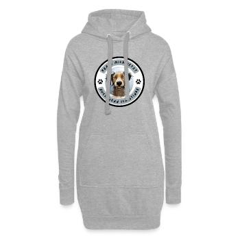 stinkender Hund - Hoodie-Kleid - Grau meliert - Vorne