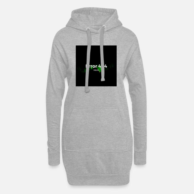 Error 404 - Hoodie-Kleid - Grau meliert