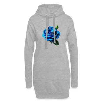 Blaue Rose - Hoodie-Kleid - Grau meliert - Vorne
