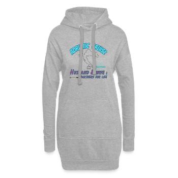 Adriatic cruise husband & wife - Sweat-shirt à capuche long Femme - gris chiné - Devant