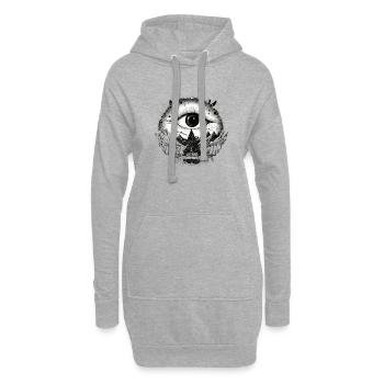 Mystik Eye Maya - Hoodie-Kleid - Grau meliert - Vorne
