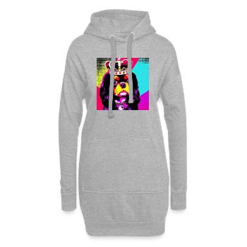 Cavalier King Charles Spaniel Pop Art - Sweat-shirt à capuche long Femme - gris chiné - Devant