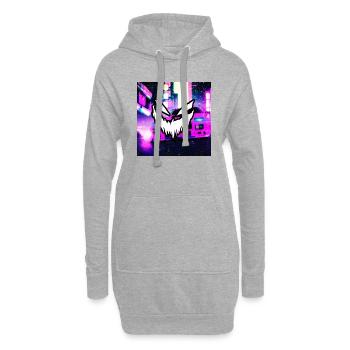 Phonk Drifting Car - Hoodie-Kleid - Grau meliert - Vorne