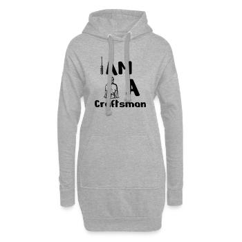 Handwerker Handyman Handwerk Werkzeug Baustelle - Hoodie-Kleid - Grau meliert - Vorne
