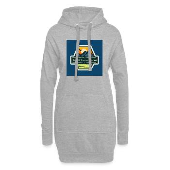 Freiheit und reiselust rufen dich - Hoodie-Kleid - Grau meliert - Vorne