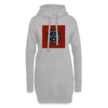 Merlin dit ce qui se passe 🐾🐈 ⬛ - Sweat-shirt à capuche long Femme - gris chiné - Devant