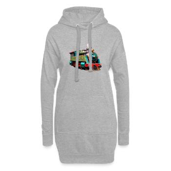 Lokomotive - Hoodie-Kleid - Grau meliert - Vorne