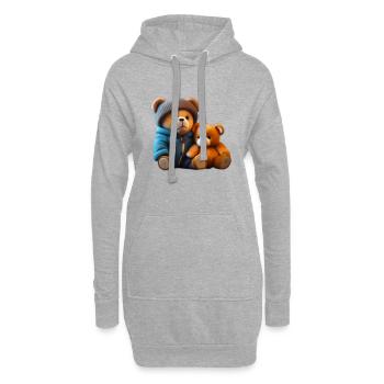 Teddybären - Hoodie-Kleid - Grau meliert - Vorne
