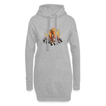 Schachmatt - Hoodie-Kleid - Grau meliert - Vorne