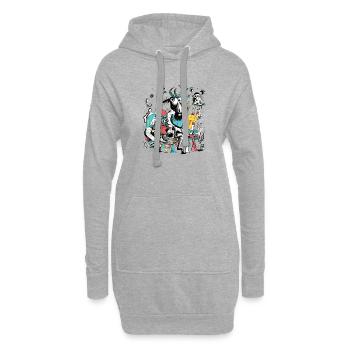 Le taureau d'art - Sweat-shirt à capuche long Femme - gris chiné - Devant