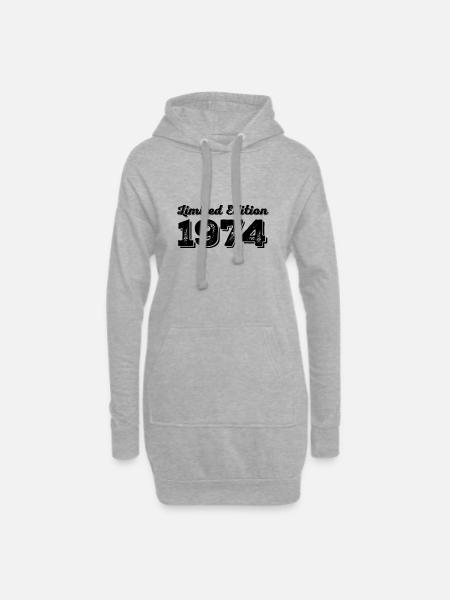 Vintage 1974 - Hoodie-Kleid - Grau meliert