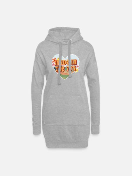 Made in the 70s - Hoodie Dress - heather grey