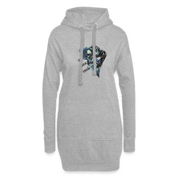 Psycho - Hoodie-Kleid - Grau meliert - Vorne