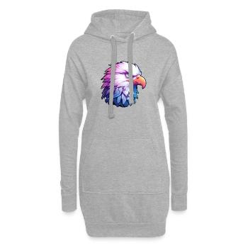 Adlerkopf - Hoodie-Kleid - Grau meliert - Vorne