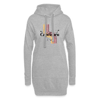 Steinbock Retro Horoskop - Hoodie-Kleid - Grau meliert - Vorne