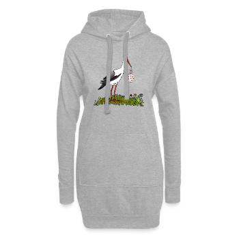 Storch - Hoodie-Kleid - Grau meliert - Vorne