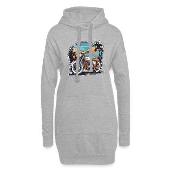 Sunset Cruise - Hoodie Dress - heather grey - Front