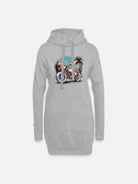 Sunset Cruise - Hoodie Dress - heather grey