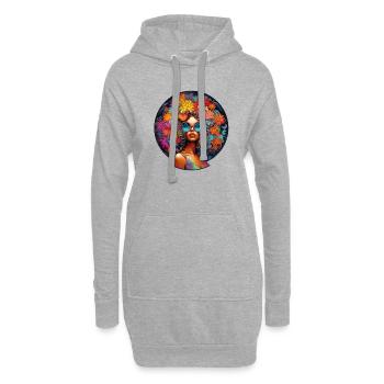 Fleurie Flow Flower Power - Hoodie-Kleid - Grau meliert - Vorne