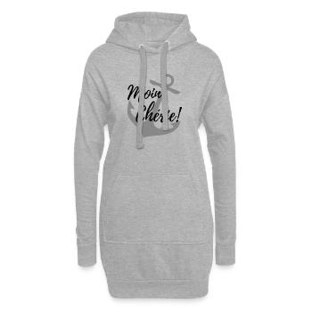 Liebevoller Gruß aus dem Norden: Moin Chérie - Hoodie-Kleid - Grau meliert - Vorne