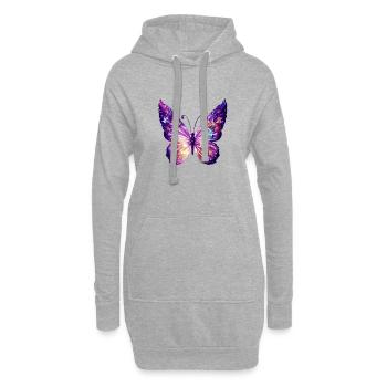 Insecte papillon animal papillon - Sweat-shirt à capuche long Femme - gris chiné - Devant