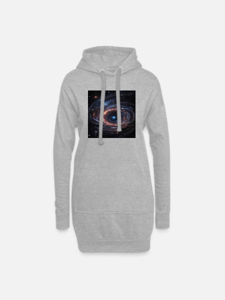 The milky way in the sky of pairs - Hoodie-Kleid - Grau meliert