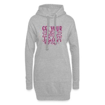 Get your knit together, knitting, crocheting, needlework - Hoodie Dress - heather grey - Front