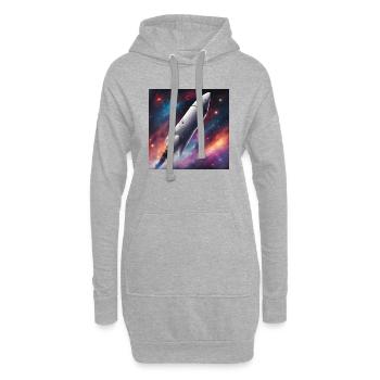 Space Craft - Hoodie-Kleid - Grau meliert - Vorne