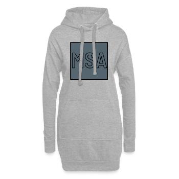 MSA - Sweat-shirt à capuche long Femme - gris chiné - Devant