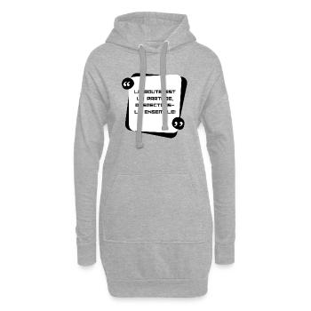 La route est un partage, respectons la ensemble - Sweat-shirt à capuche long Femme - gris chiné - Devant