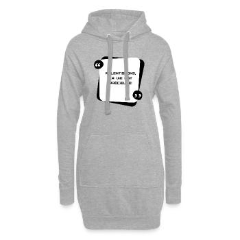Ralentissons, la vie est précieuse - Sweat-shirt à capuche long Femme - gris chiné - Devant