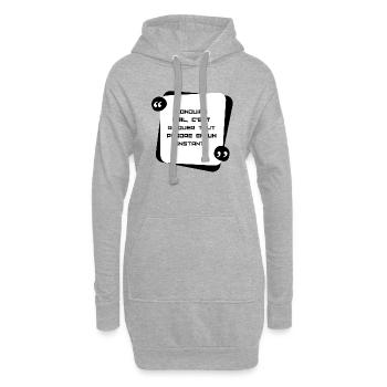Conduire mal , c'est risquer de tout perdre en... - Sweat-shirt à capuche long Femme - gris chiné - Devant