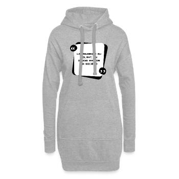La prudence au volant, un devoir envers la société - Sweat-shirt à capuche long Femme - gris chiné - Devant