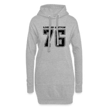 Vintage 1976 - Hoodie-Kleid - Grau meliert - Vorne