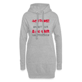 Achtung! Nicht vor 8:00 Uhr ansprechen - Hoodie-Kleid - Grau meliert - Vorne