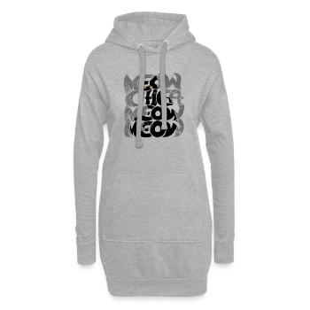 Meow Chica Meow Meow - Hoodie Dress - heather grey - Front