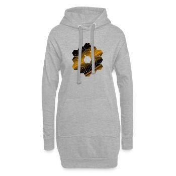 James-Webb-Weltraumteleskop JWST - Hoodie-Kleid - Grau meliert - Vorne