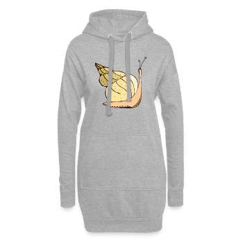 Schnecke - Hoodie-Kleid - Grau meliert - Vorne