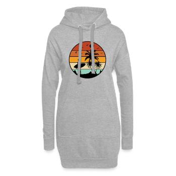 Surfing Surfboard Surfer Wassersport - Hoodie-Kleid - Grau meliert - Vorne