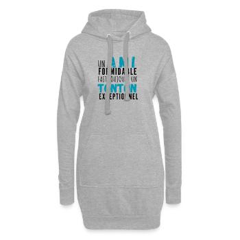 Un ami formidable et tonton exceptionnel - Sweat-shirt à capuche long Femme - gris chiné - Devant