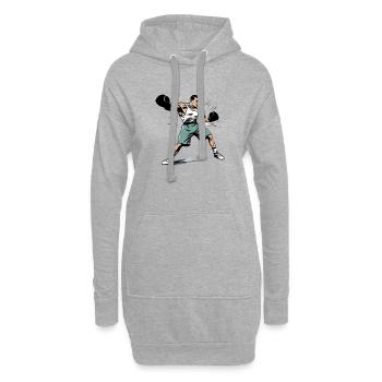 Marc der Boxer - Hoodie-Kleid - Grau meliert - Vorne