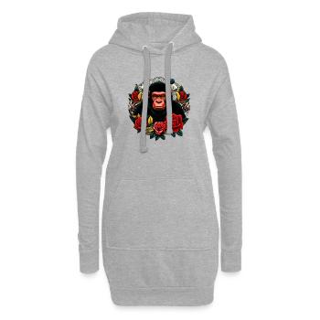 Gorilla - Hoodie-Kleid - Grau meliert - Vorne
